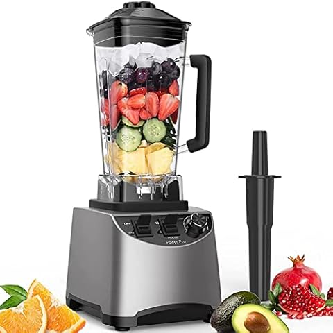 Blender Smoothie Maker, 2000W Smoothie Maker with 2 Modes, Smoothie Blender with 1.8L BPA Free Food Container, 6 Sharp Stainless Steel Blades for Smoothie, Shakes, Fruits Cover