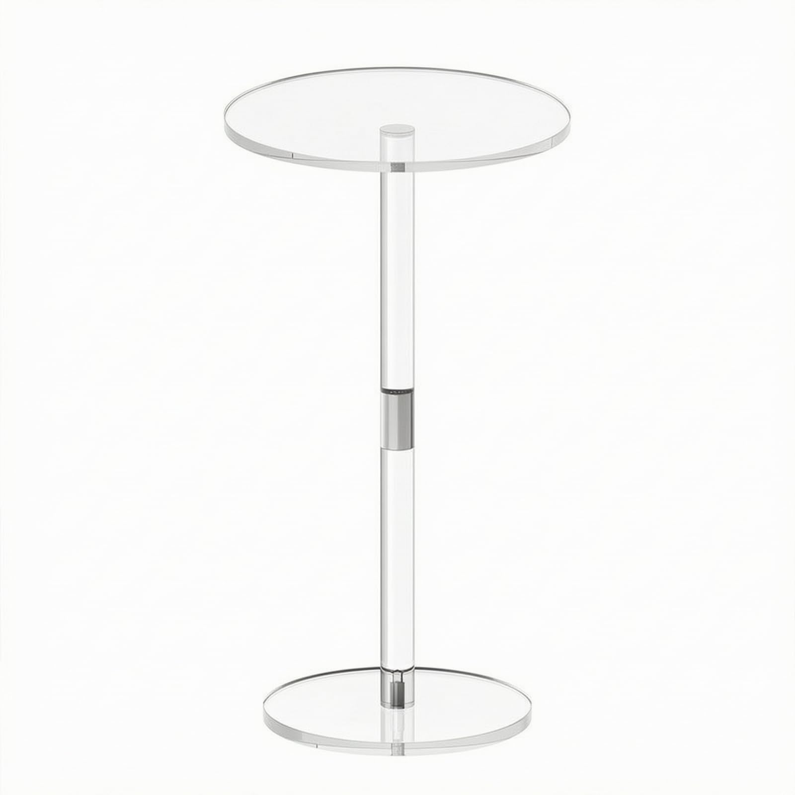 Mesa auxiliar redonda de 40x40x60cm para dormitorio mueble ligero