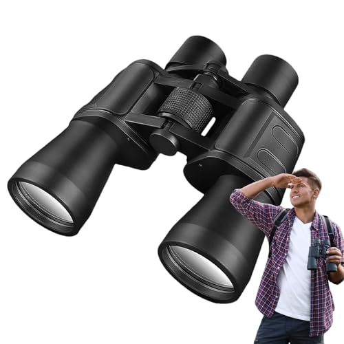 Prismáticos de visión nocturna para adultos, prismáticos compactos para adultos, telescopio portátil de visión nocturna, prismáticos con gran visión, prismáticos ligeros con correa de transporte y