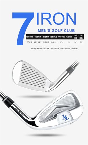 #7 Club de Golf Hierro para los Hombres de la Derecha Mujeres Competición Grado Acero Eje de Carbono Durabilidad Precisión Precisión Práctica Deportiva Entrenamiento