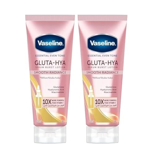 Vaseline Essential Even Tone Smooth Radiance Gluta-Hya Serum Burst Lotion Value Pack 2 x 200 ml