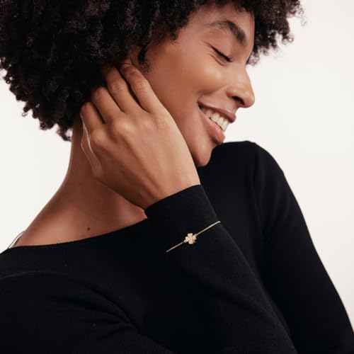 Gelin 14K Solid Gold Four-Leaf Clover Bracelet for Women | Lucky Clover Charm Bracelet | Dainty Nature Jewelry | Adjustable 6" to 7" | Gift for Birthday4