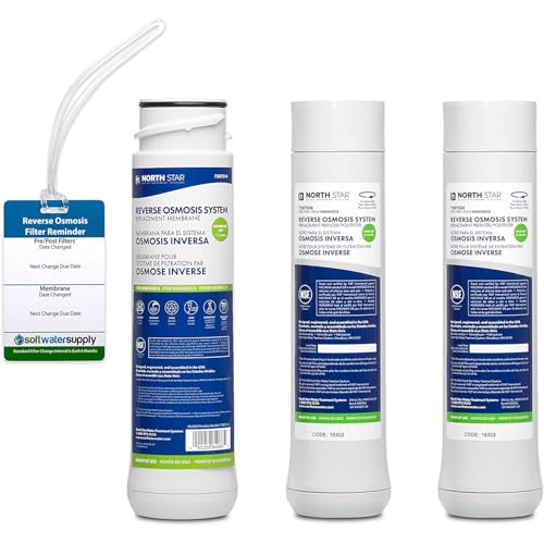 Northstar Reverse Osmosis Filter Set - Contains Membrane 7287514 and New Pre and Post Filter Set NSROPF4 (Replacement for set 7287506) with Maintenance Reminder Tag - Authentic NorthStar OEM