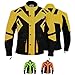 Produktbild German Wear Motorradjacke herren mit protektoren motorrad winddicht herausnehmbar waschbar innenfutter jacke leicht extra sichtbarkeit viele Taschen Gelb - XL