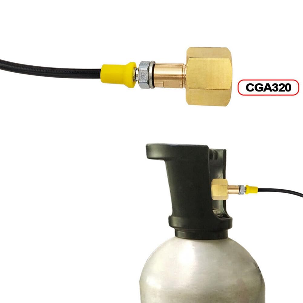 CGA320 Adattatore A Connessione Rapida Terra DUO Art per Kit Tubo Flessibile Adattatore Serbatoio Co2 Esterno Facile Installazione Facile da Usare