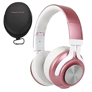 Bluetooth Koptelefoons, PowerLocus P3 draadloze Over-Ear Koptelefoon P3 Inklapbaar – Bluetooth 5.0 – Met microfoon (Rose Gold Matt)