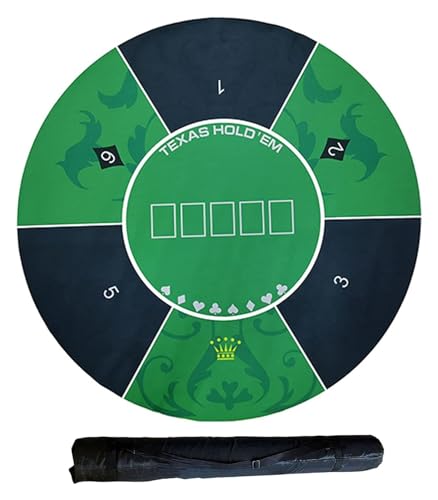 VEGIONES Professional Poker Mat Texas Hold'em Poker Table Cloth, Texas Hold'em Poker Table Layouts Board Game Mat (Color : 60)