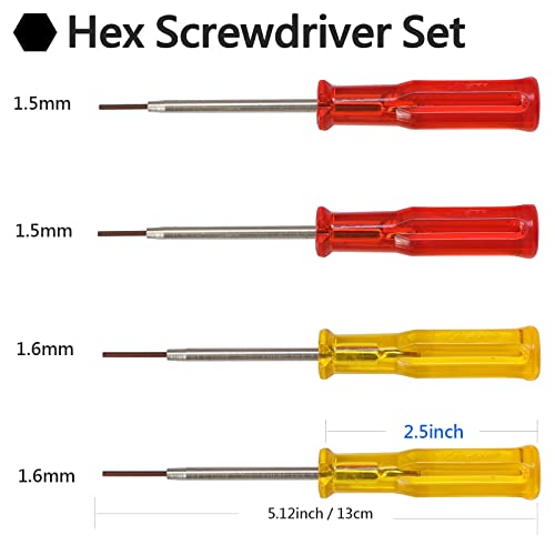 image for Serger Screwdriver Set H1.5 H1.6 4PCS, SKZIRI Hex Head Screwdriver Set