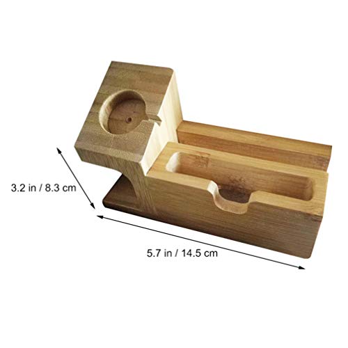 VILLCASE Suporte para Telefone de Madeira Suporte para Dock de Carregamento de Mesa Relógio para Est