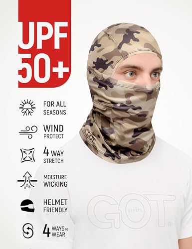 Image of UPF 50+ Balaclava Ski Mask for Men Women - UV Face Mask Motorcycle Shiesty | Windproof, Breathable, Hinge Design, Full & Half Face Coverage, Fits Under Helmet, Snowboarding, Skiing