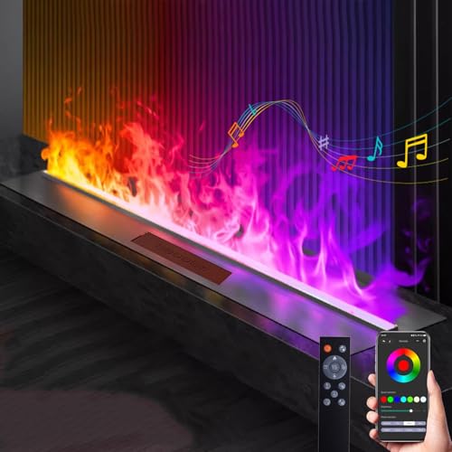 78.74 inch Musical APP Water Vapor Fireplace 3D Atomizing Fireplace ...