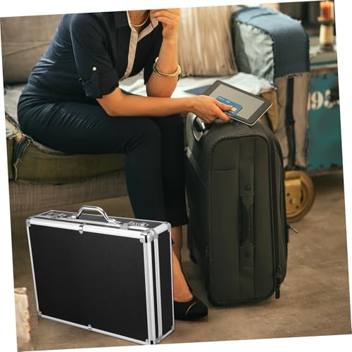 Aluminum Alloy Locking Briefcase Combination -Piece Sturdy Metal Toolbox for Men's Travel and Storage4
