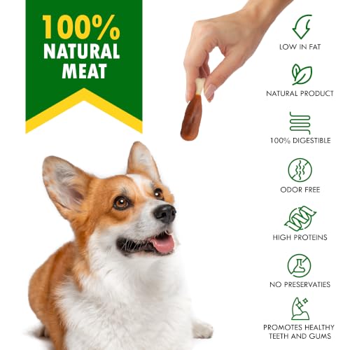 Image of Dog Treats Bones Wrapped Chicken & Rawhide Free Chew - Pet Healthy Dried Snacks & Grain Free Meat - Bulk Best Chews for Small & Large Dogs - Made for USA (24 oz (Pack of 1), Calcium Bones)