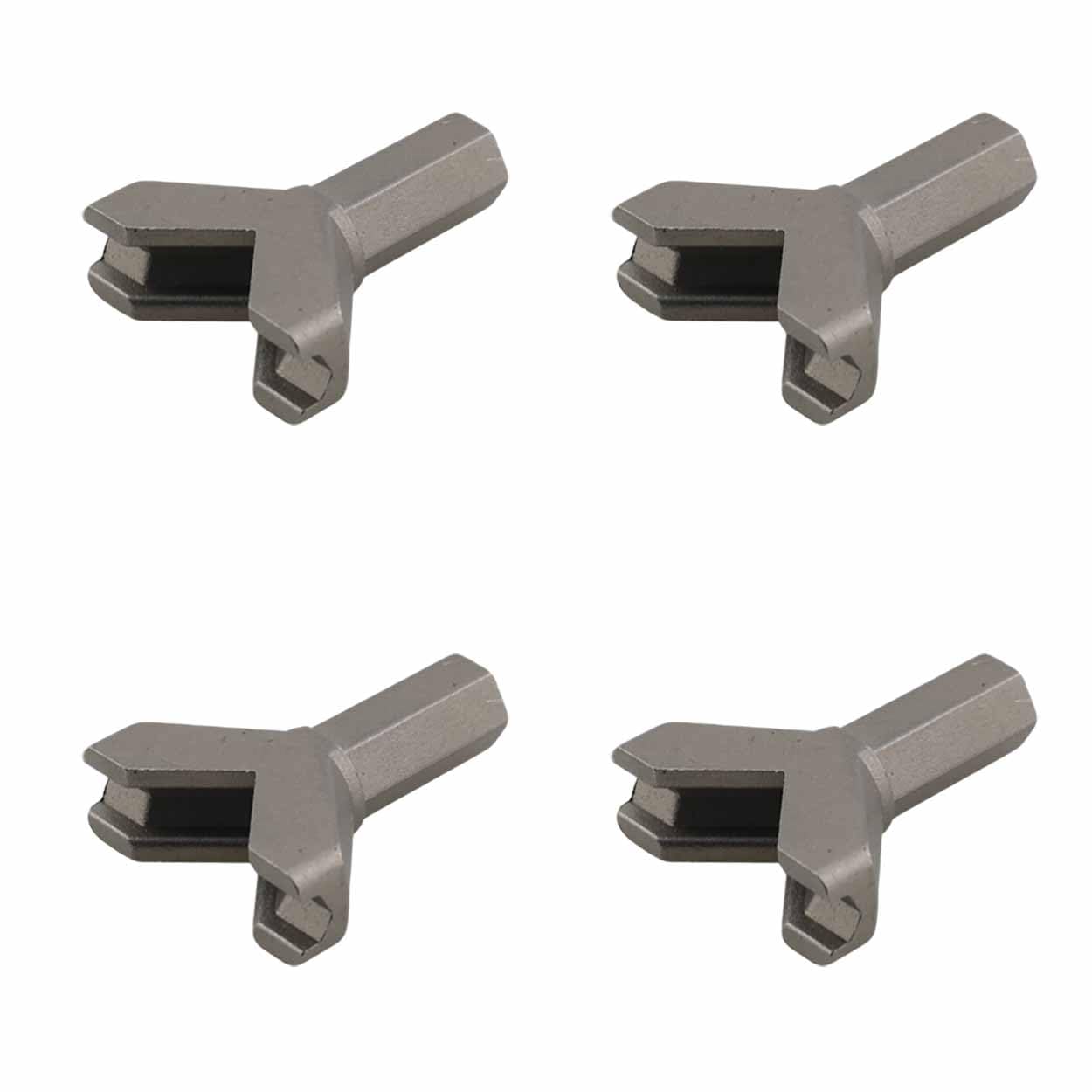 4PCS Electric Drill Bit Screw Socket Y Type Cup Hook Driver Set Steel Color Auxiliary Installation Screw Accessories Carbon Steel Effort Saving Wing Nut Drill Bit Set