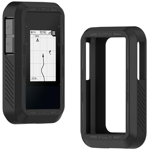 Buziba Funda protectora de silicona para Garmin eTrex Solar anticaídas de silicona suave compatible con Garmin eTrex Solar (negro)