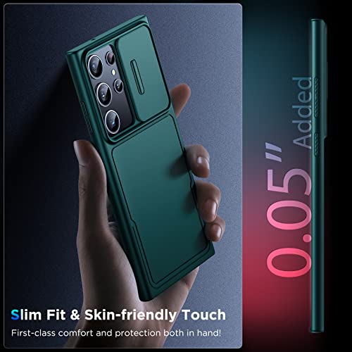 Simtect For Samsung Galaxy S23 Ultra Case With Camera Cover, [Military Drop Protection] [Snug Touch], Slim Protective Hard Back And Soft Edge Phone Case For Galaxy S23 Ultra Case 6.8 Inch- Green #TOP5