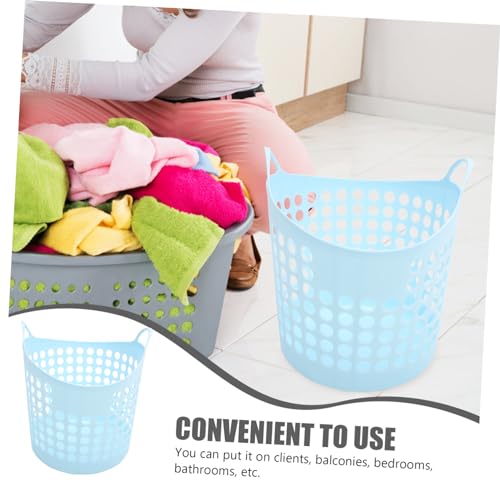 Panier à linge plastique robuste réutilisable avec poignées ergonomiques - 3