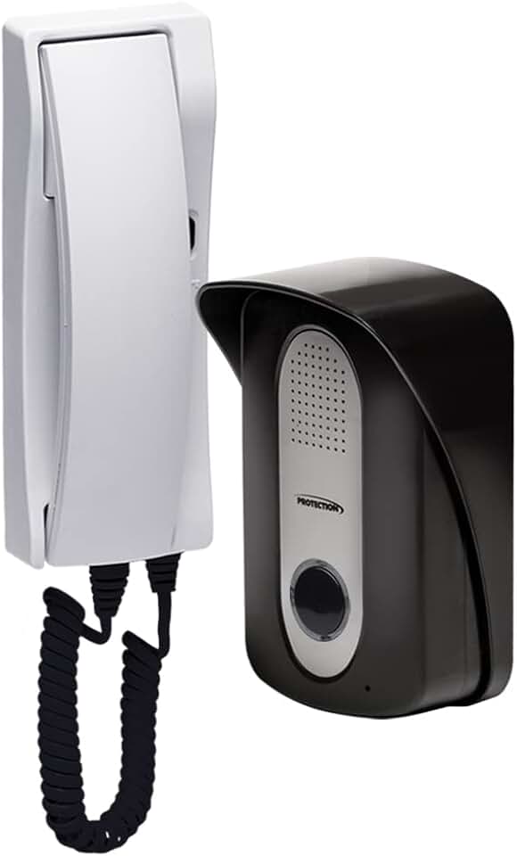 Porteiro Eletrônico Interfone Residencial Inviolável PT-270 Protection (Branco/Cinza)