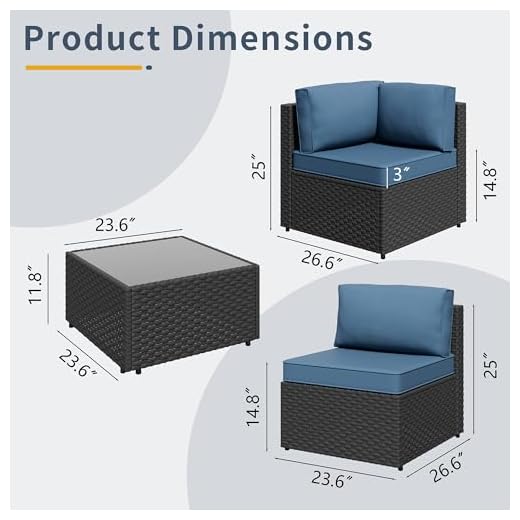 Modular 5-Piece Patio Furniture Set