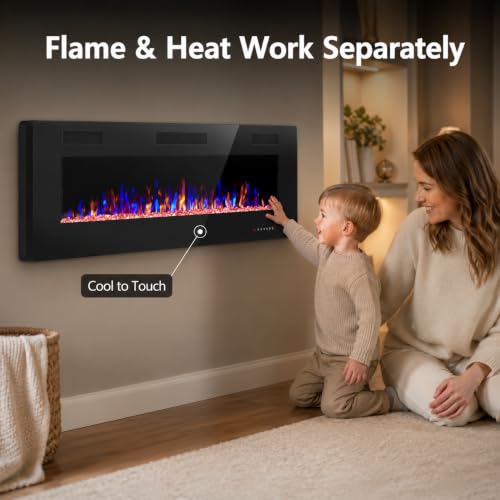 Image of GarveeTech 42inch Electric Fireplace Recessed and Wall Mounted