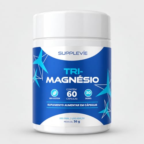 Tri Magnésio Bisglicinato + Dimalato + Quelato 260mg 60 Cápsulas Supplevíe
