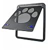 HNTKSM Huisdier deur, kat flap huisdier deur nieuwe veilige afsluitbare magnetische scherm outdoor honden katten venster poort huis voer vrij mode mooie tuin eenvoudig te installeren (kleur: zwart, maat: 37 cm B X 42 cm H)