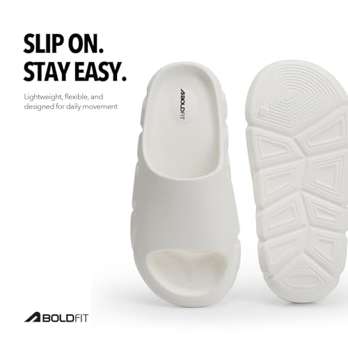 Image of Boldfit Sliders for Man, Eva Foam Men Sliders Slippers, One-Piece Comfort Men Slides with Shock-Absorbing, Soft Cushioning, Water-Resistant & Odor-Free for Beach, Travel, Everyday Wear Flip Flops