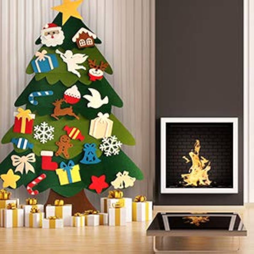 Amazon.co.jp: クリスマス 飾り 壁掛け フェルトクリスマス
