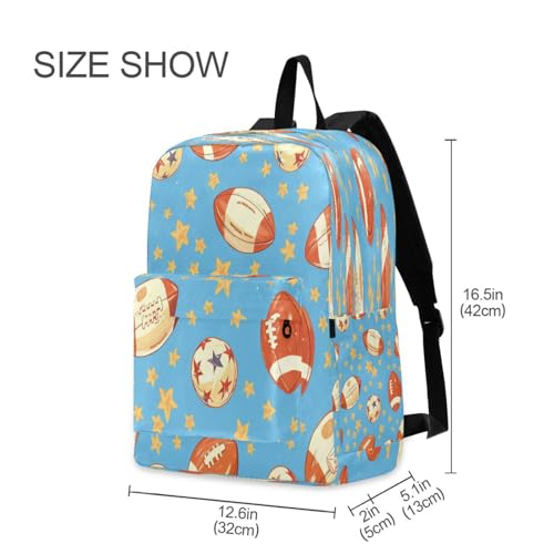 Dussdil Cartoon Stars Soccer Football Kids Backpack Backpacks for Boys Girls Teen School Bookbag Laptop Bag Daypack Large Travel Sports Bags2