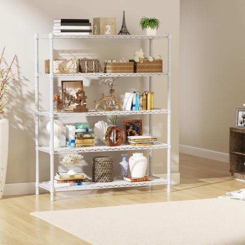 Image of ROOMTEC 5-Tier Storage Shelves, Heavy Duty Wire Shelving, 48 inch W*20 inch D*72 inch H