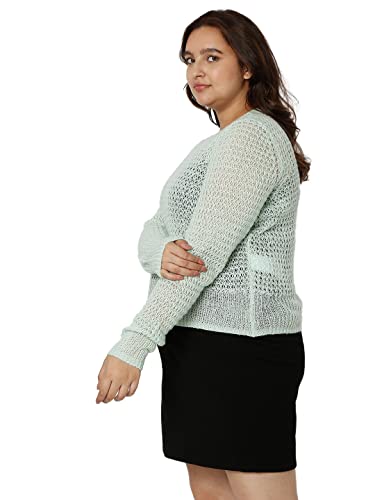 Image of Vero Moda Curve Women's Acrylic Round Neck Pullover