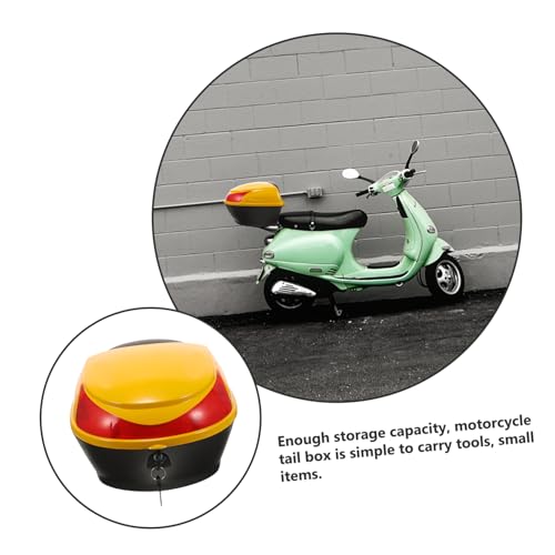 Coffre de rangement arrière pour scooter petit format noir pratique - 5