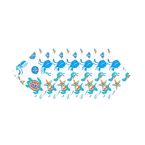 Set de 6 servilletas de algodón con diseño marino multicolor miniatura 4