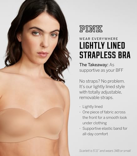 Victoria's Secret Women's Pink Wear Everywhere Lightly Lined Strapless Bra, Bras for Women (32A-38DDD)4