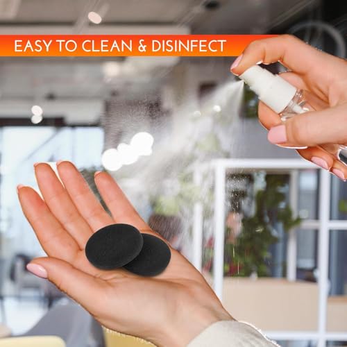 Image of 6Pc (3 Pairs) 55mm /5.5cm Black Replacement Soft Sponge Cushion Foam Pads On Ear Headphones Earphones Tips Cover Protects Ears and Improves Sound Quality