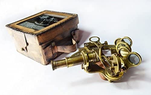 Royal Nautical Handmade Nauticalstorez Brass Nautical Sextant (4 inch, Multicolour)