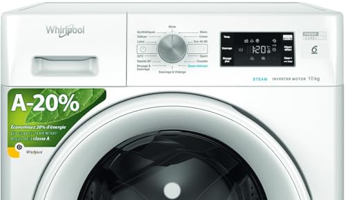 WHIRLPOOL Lave linge hublot 10 kg 1400 trmn FFB10489WVFR - vue 5