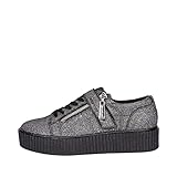 Artículo: PIFTI9572WJA Fornarina zapatilla de deporte de la cuña del brillo negro elemento de Tina-color gris PIFTI9572WJA0600 nuevo otoño / invierno 2016 2019