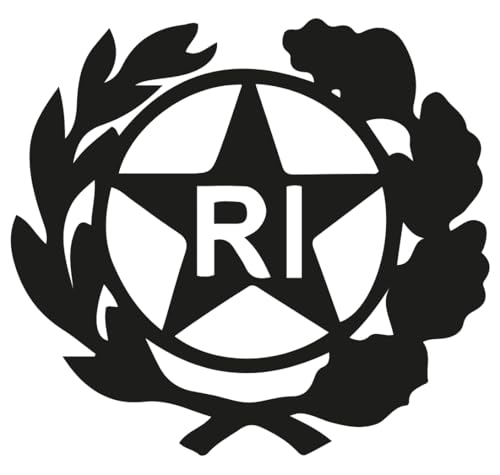 StampaGenerale® - Bollino Adesivo Per Targa Auto e Moto con Stemma Logo RI in Pvc Resistente e Impermeabile Facile da Applicare Ideale per Restauri (1 PZ)