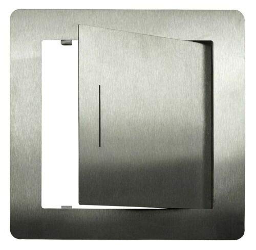 Exclusive Revisionstür Revisionsklappe Edelstahl gebürstet mit Einbaurahmen NDE 300x300 mm