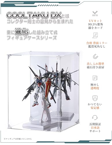 Image of Acrylic Display Case, Mirrored Back and Base, UV Protected, Front Door with Magnetic Buckle, Display Box, Dustproof Showcase for Figures, Collections, Models, Toys (11.8x11.8x15.7 inch)