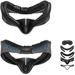 AMVR Facial Interface Face Pad Cover Compatible with Meta/Oculus Quest 3S Accessories, Comfort PU and Ice Silk Cotton Cushion,Not Fit Q3 (Standard)