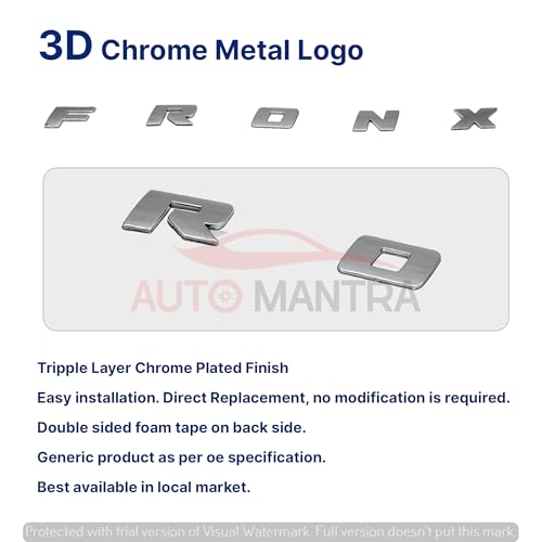 Image of Fronx Self Adhesive | Metal Sticker Logo Badge 3D Emblem Car Sticker