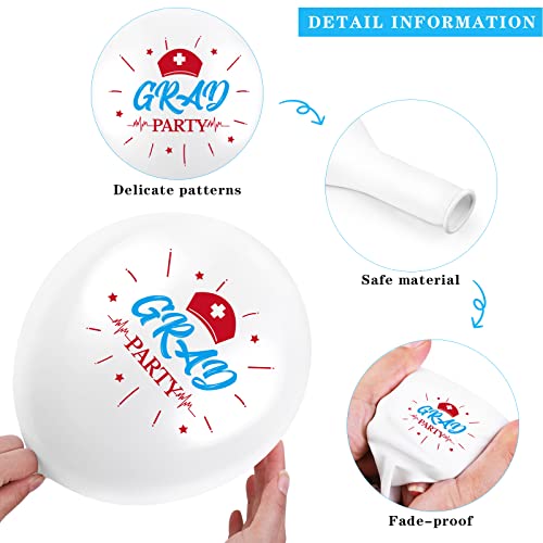Durony DY0433 60 Pieces Nurse Balloons 12 Inches Nurse Graduation Decorations Nursing Latex Balloons thumb #2