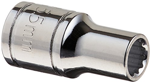 Williams JHW30699A SUPERTORQUE 1/4-Inch Drive Shallow 12-Point Socket, 5.5mm Size, High-Polished Chrome Finish, Designed For Use On 12 Point Fasteners