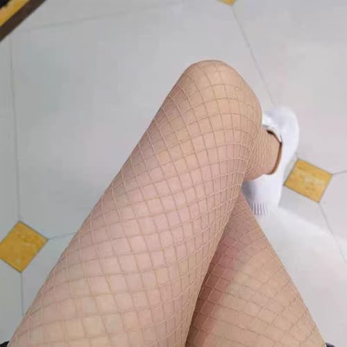 Image of 2 Pairs Nude Fishnet Tights for Women Sexy Mesh High Waist Fishnets