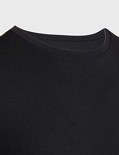Activewear T-shirt Sportiva in Mesh Uomo, Nero