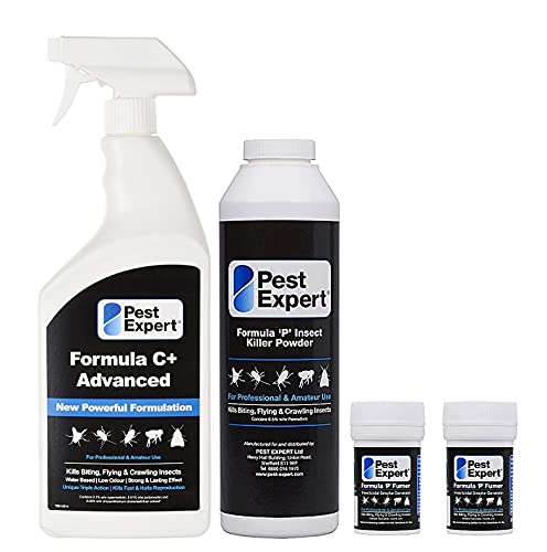 Pest Expert Spider Killer Kit - Inc Spider Killer Spray, Powder & Smoke Bombs Kills All Insects