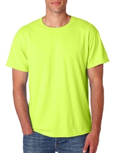 Jerzees Mens Taping T-Shirt Safety Green Medium