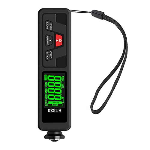 Medidor de grosor ET330+Zn para pintura de auto, medidor electroplate para capa metálica, medición de recubrimiento 0-1500 um para Fe y NFe (Negro) miniatura 1
